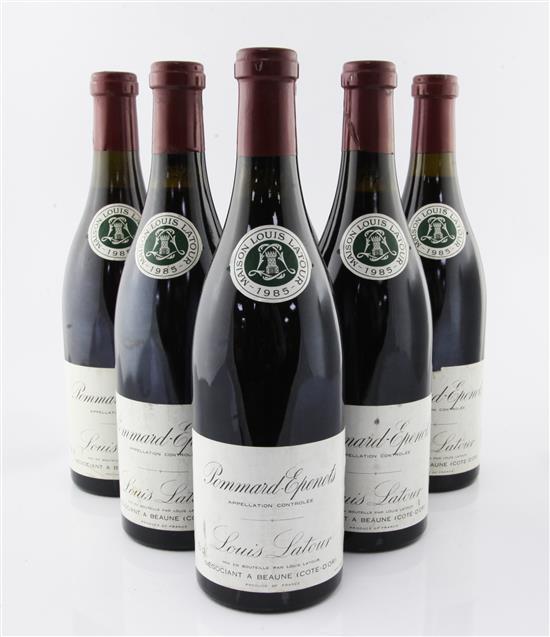 Six bottles of Louis Latour 1er Cru Pommard-Epenots 1985,